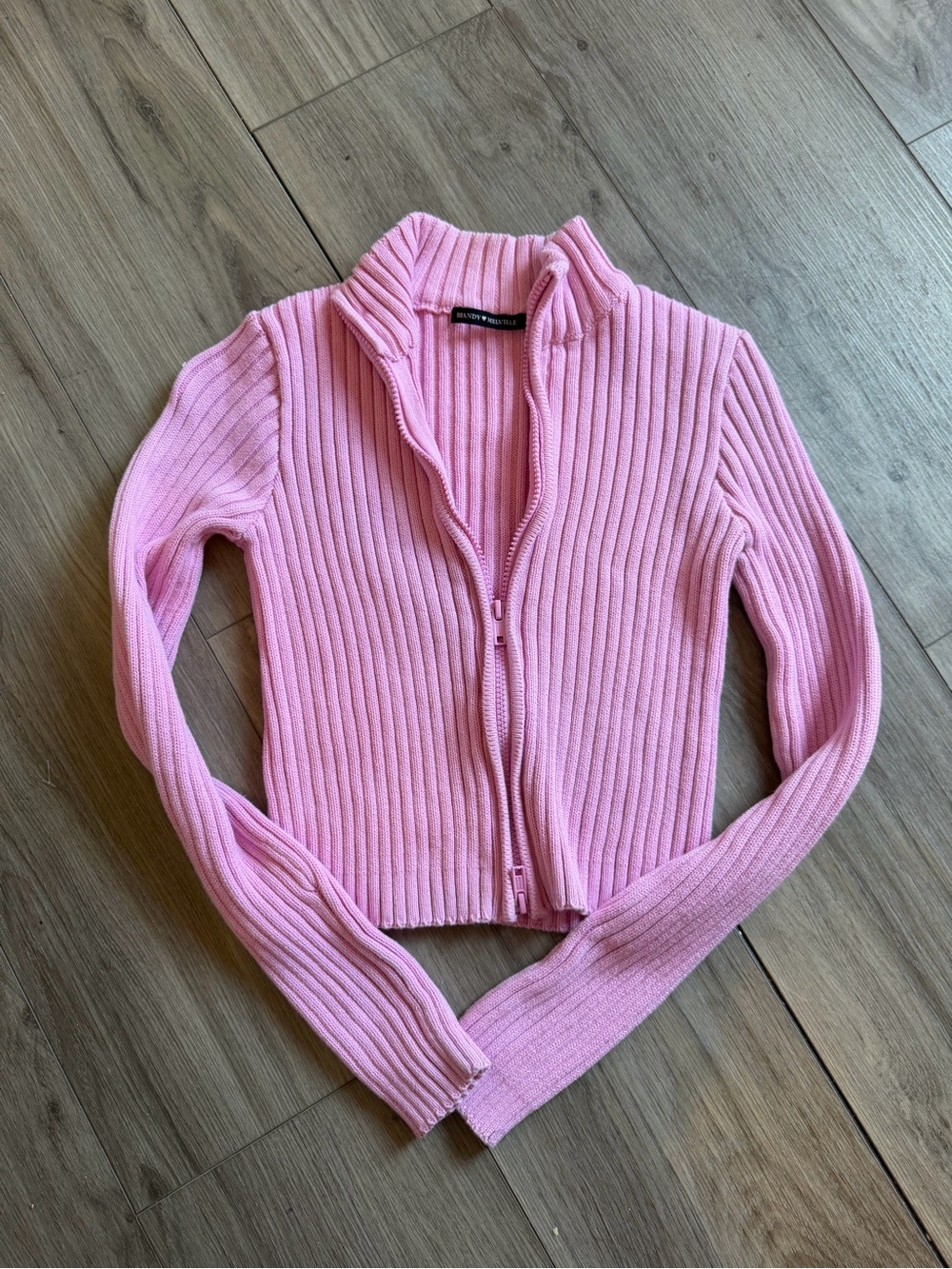 Brandy Melville Pink Zippered Jacket